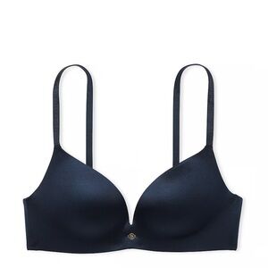 So Obsessed Smooth Wireless Push-Up Bra 36DD (36E) Navy Blue